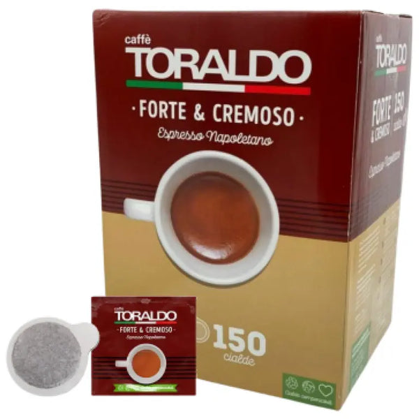 CIALDA COMPOSTABILE TORALDO MISCELA FORTE E CREMOSO 150 pz