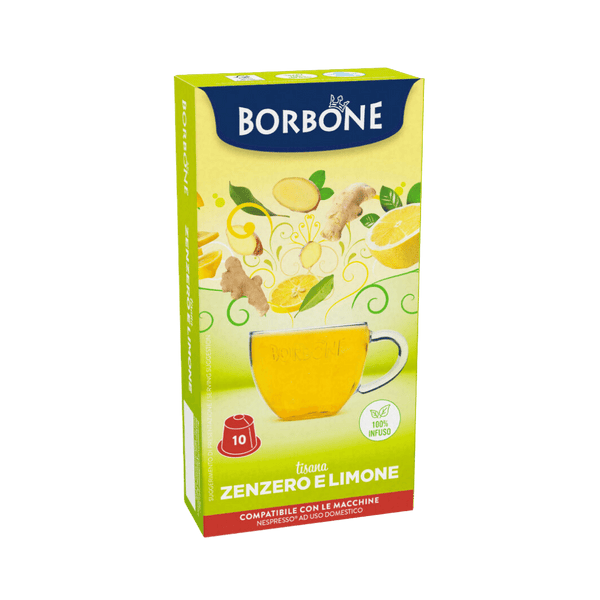 TISANA ZENZERO  E LIMONE compatibile Nespresso 10 cps Borbone
