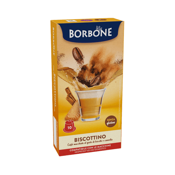 BISCOTTINO caffè macchiato al gusto di biscotto e cannella compatibile Nespresso da 10 cps