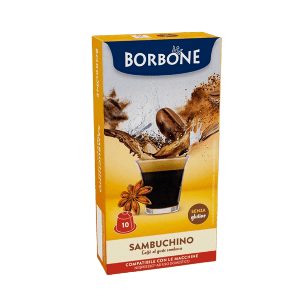 SAMBUCHINO Caffè al gusto sambuca conpatibile Nespresso 10 cps Borbone
